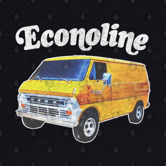1970s Custom Econoline Van / Faded Thrift Style Retro Design by DankFutura